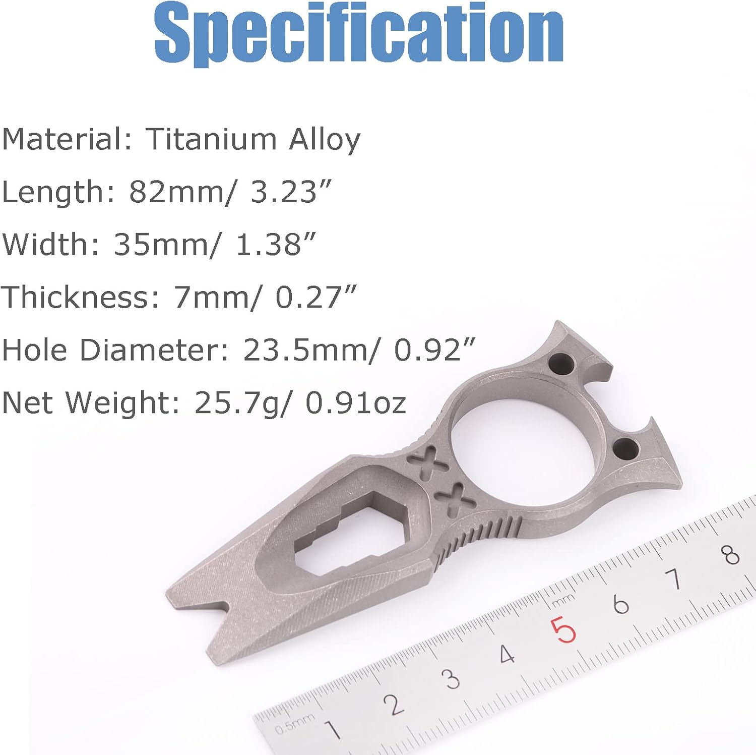 EDC Multi Tool with Wrench Bottle Opener Pry Bar Function Mini Portable - Image 2