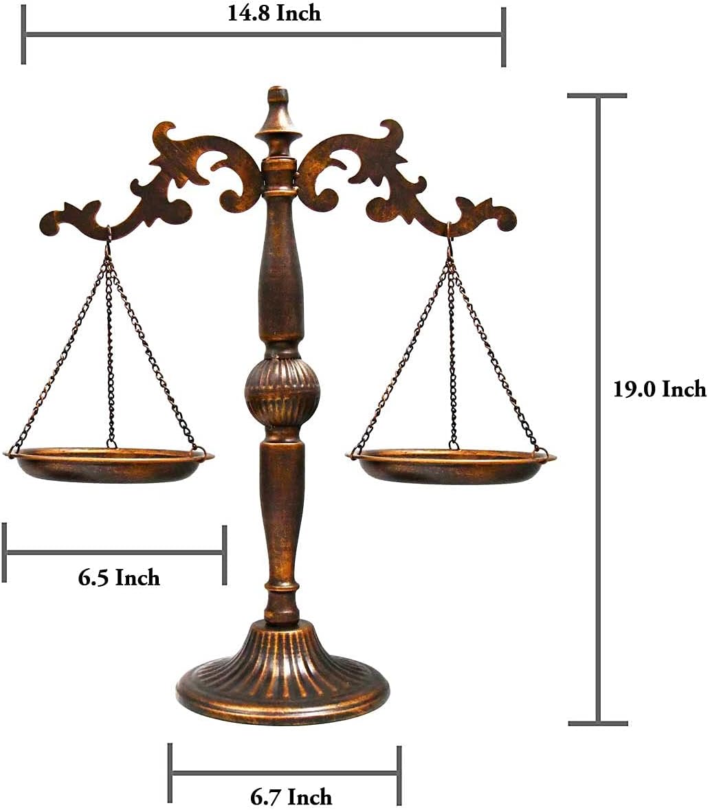 Vintage Metal Lawyer Scale of Justice Libra, Decorative Jewelry Storage, Antique - Image 3