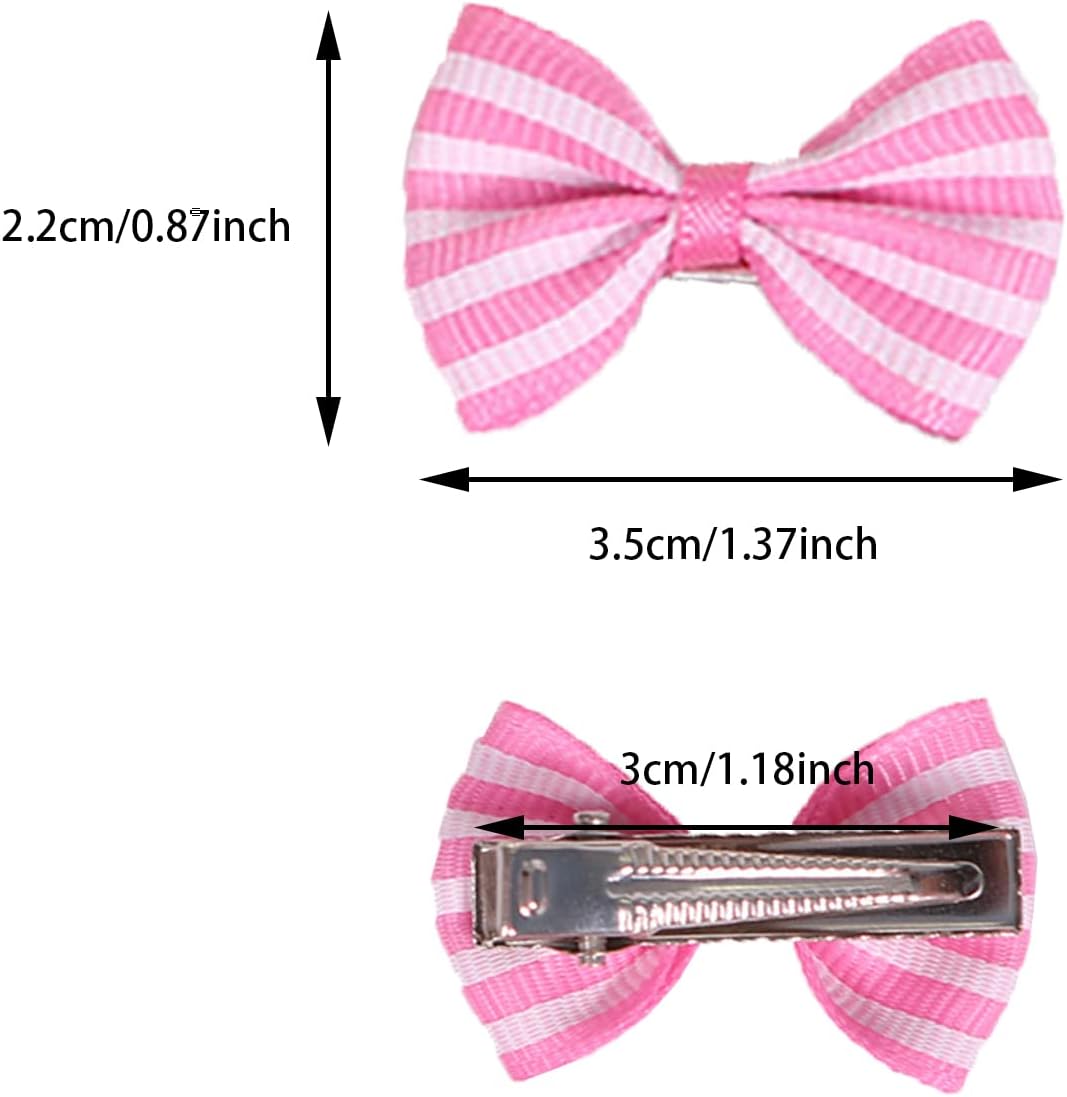 Pet Hair Clips, Bowknot Bows Dots Pet Hair Clips for Dog Cats Puppy,Random - Image 7