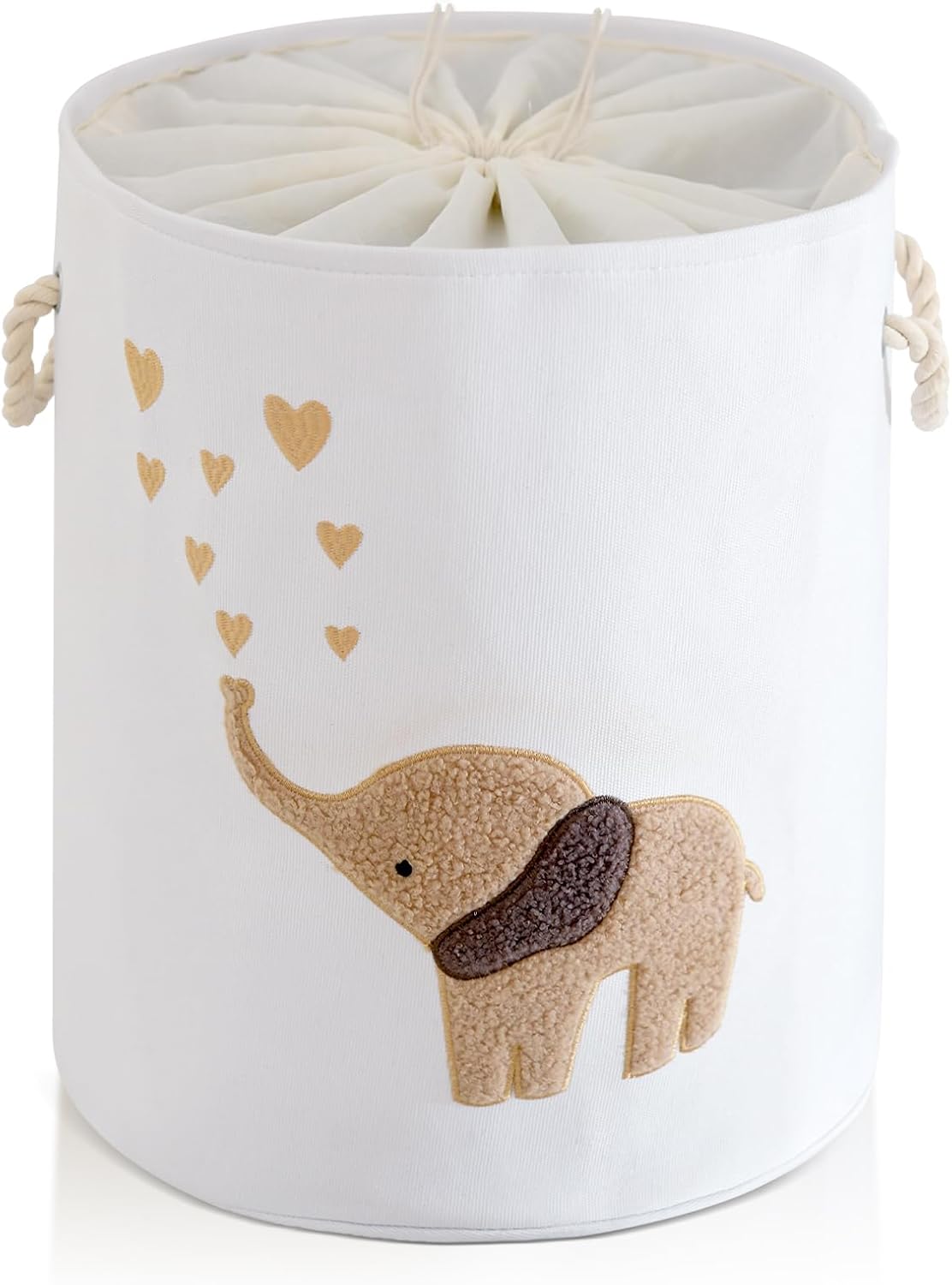 Baby Laundry Basket Laundry Hamper, Canvas 58L XL Baby Clothes Basket
