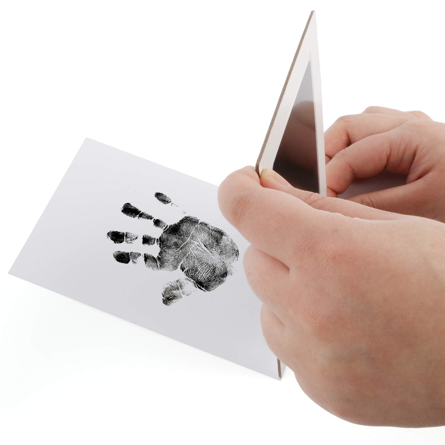 (Black) - Baby Footprint Handprint Pet Paw Print Kit with 4 Ink Pads - Image 5