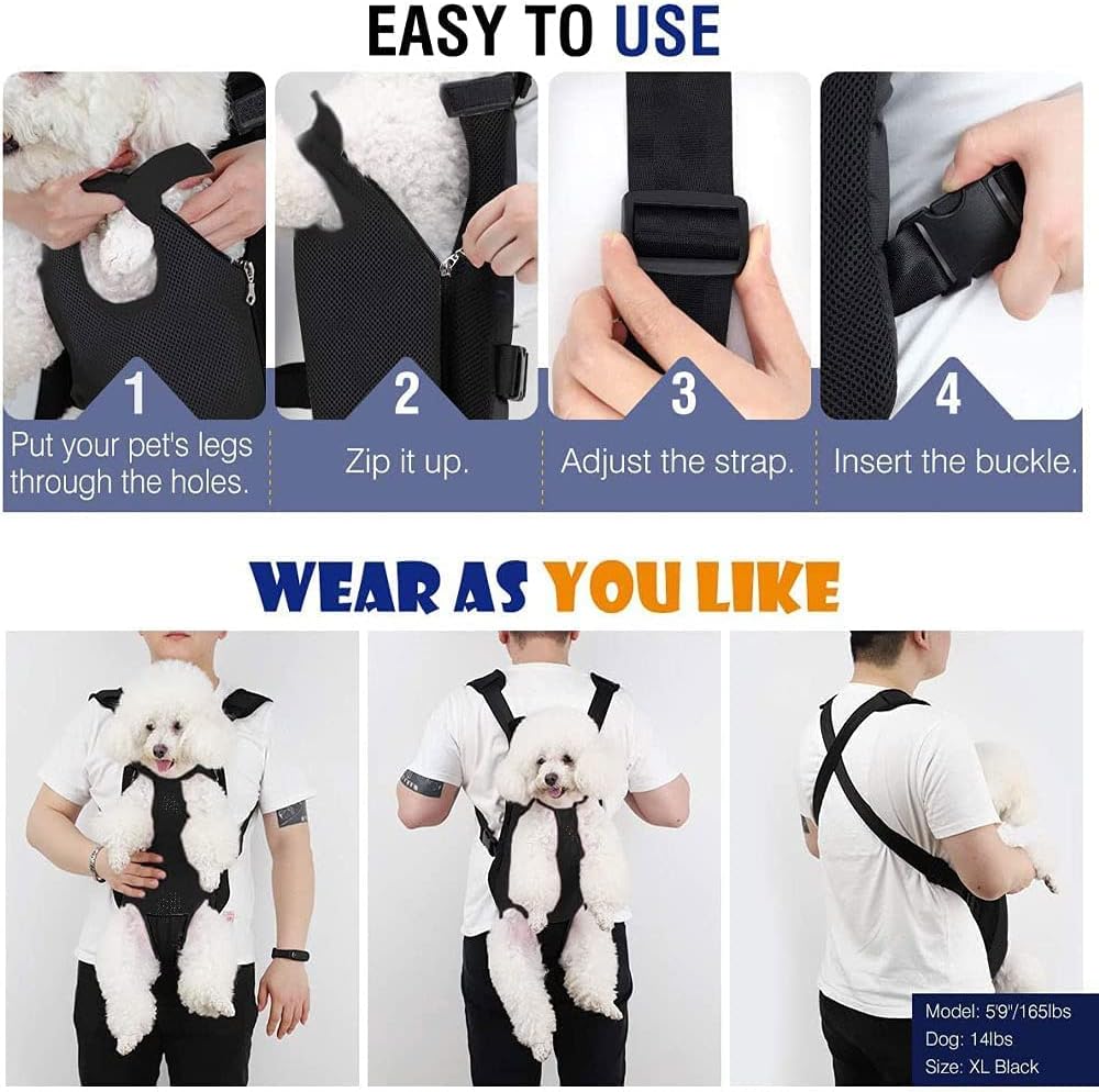 Pet Carrier Backpack, Adjustable Pet Front Cat Dog Carrier Backpack Travel Bag - Image 4