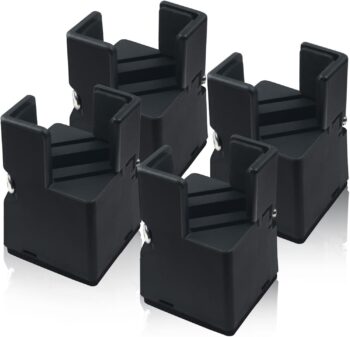4Pcs Adjustable Furniture Risers with Screw Clamp, Sturdy Desk Risers for Desk