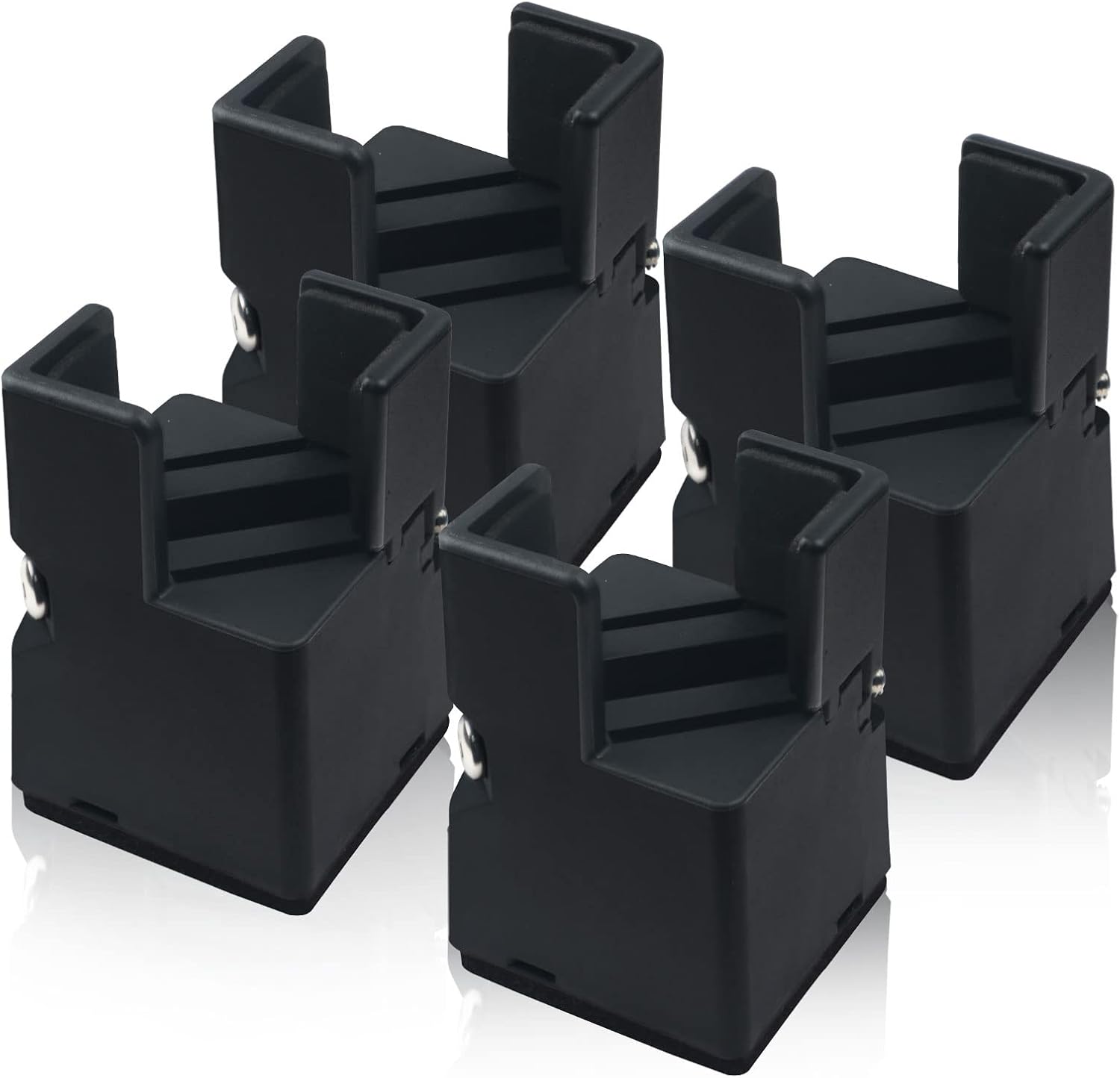 4Pcs Adjustable Furniture Risers with Screw Clamp, Sturdy Desk Risers for Desk