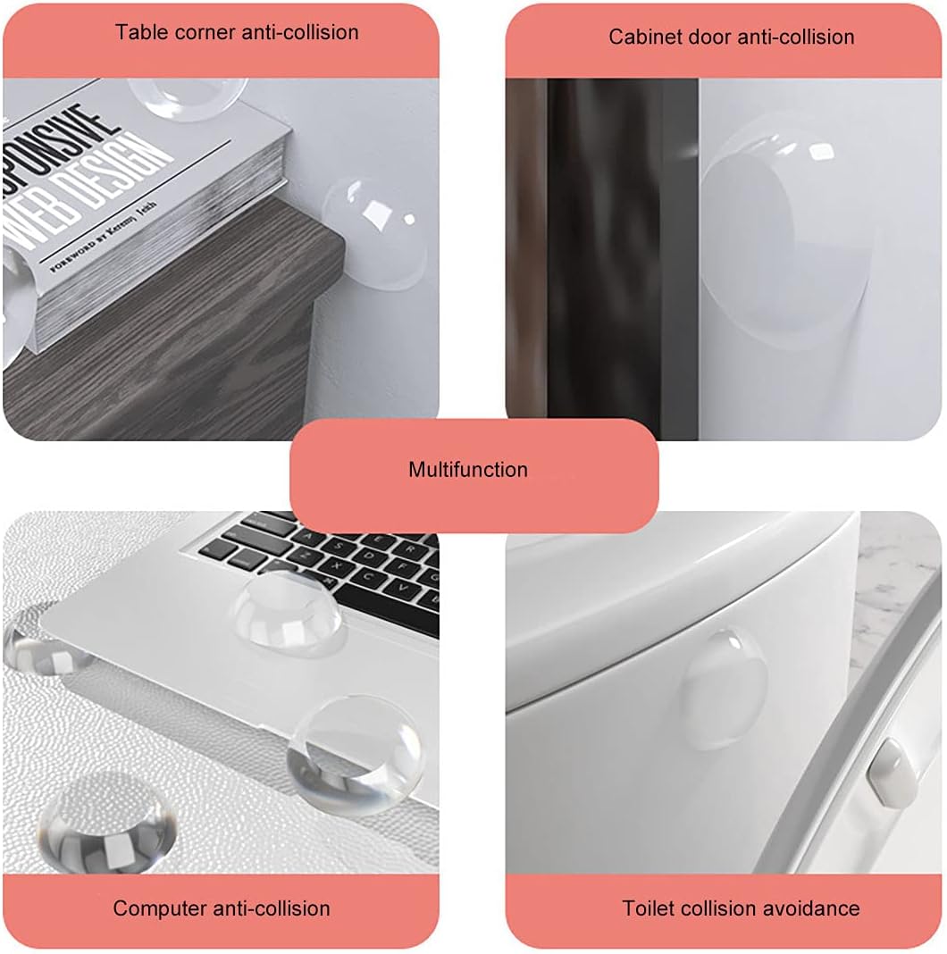Door Stopper Wall Protector (6pack)-Clear,Quiet,Shock Absorbent Gel,Adhesive - Image 5