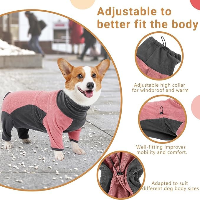 Dog Winter Coat Warm Fleece Jacket for Small Medium Large Dog Full Body Dog - Image 4