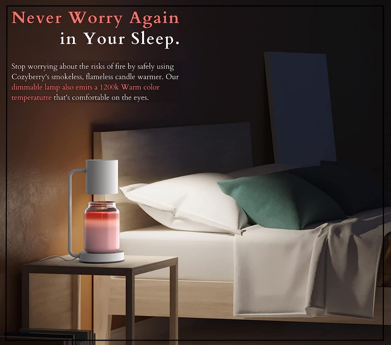 Candle Warmer Lamp Metal,Dimmable Candle Lamp Warmer with Timer Compatible - Image 6