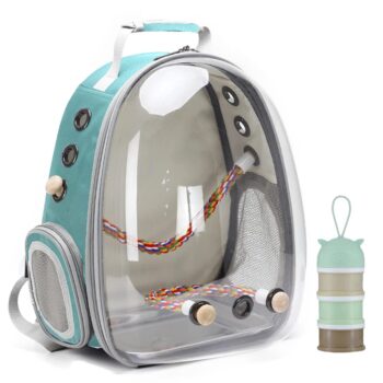 Bird Backpack Carrier Cage, Bird Travel Backpack with Stainless Steel Tray Bird