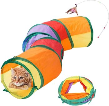 Cat Tunnel Tube S Tunnels: Cat Toys-Extensible Collapsible Cat Play Tent