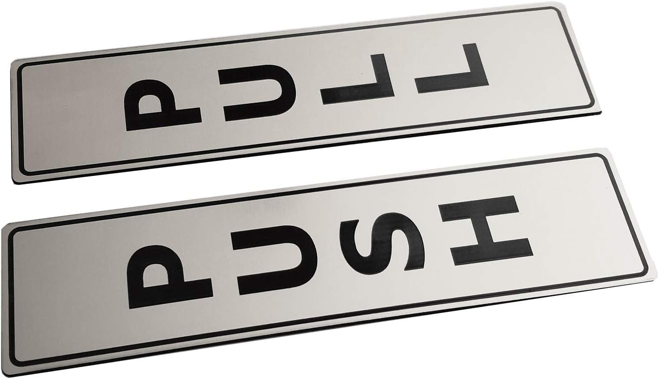 Silver Push Pull Set Pair of Door Signs for Businesses, Restaurants, Bars - Image 3