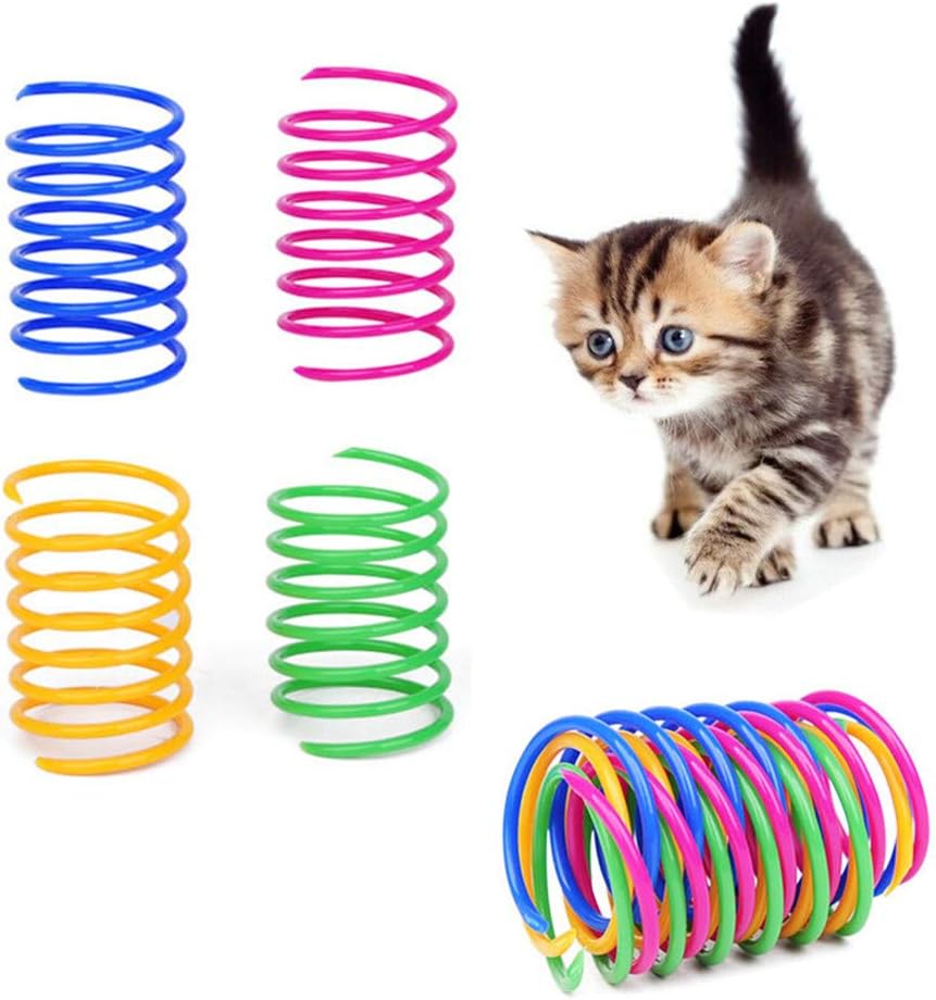 Cat Spring Toys- 60Pack Colorful Coils for Kittens Creative Supplies Spiral