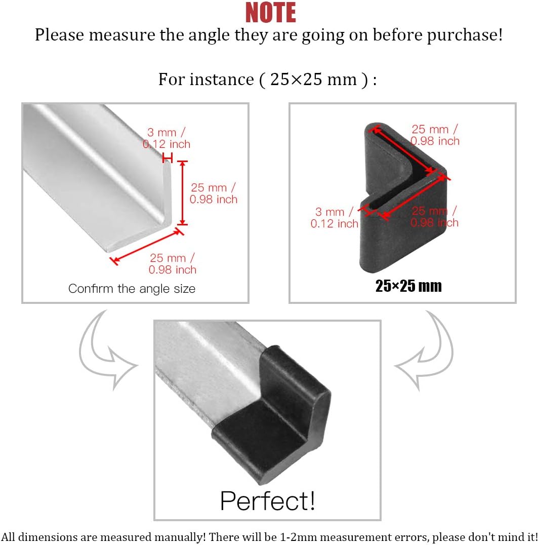 40 Pcs L Shape Furniture Angle Rubber Pad Foot Leg Cover Protector Furniture Bed - Image 7