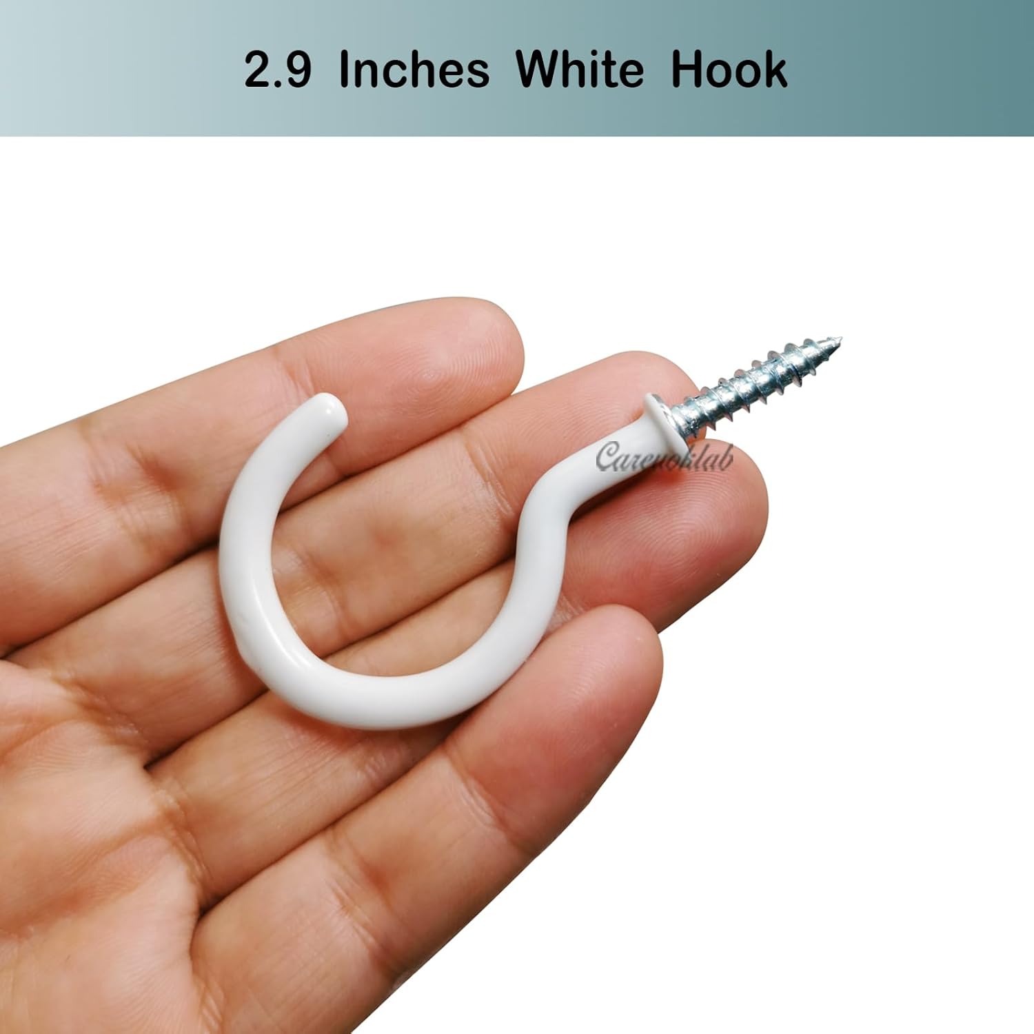 25 Pack 2.9 Inches Vinyl Coated Steel Metal Ceiling Hooks, Screw-in Hangers - Image 4