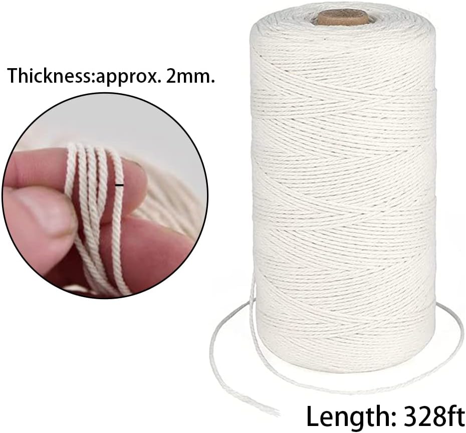 328feet Natural Cotton String for Tying Meat, Making Sausage, Baking Christmas - Image 3