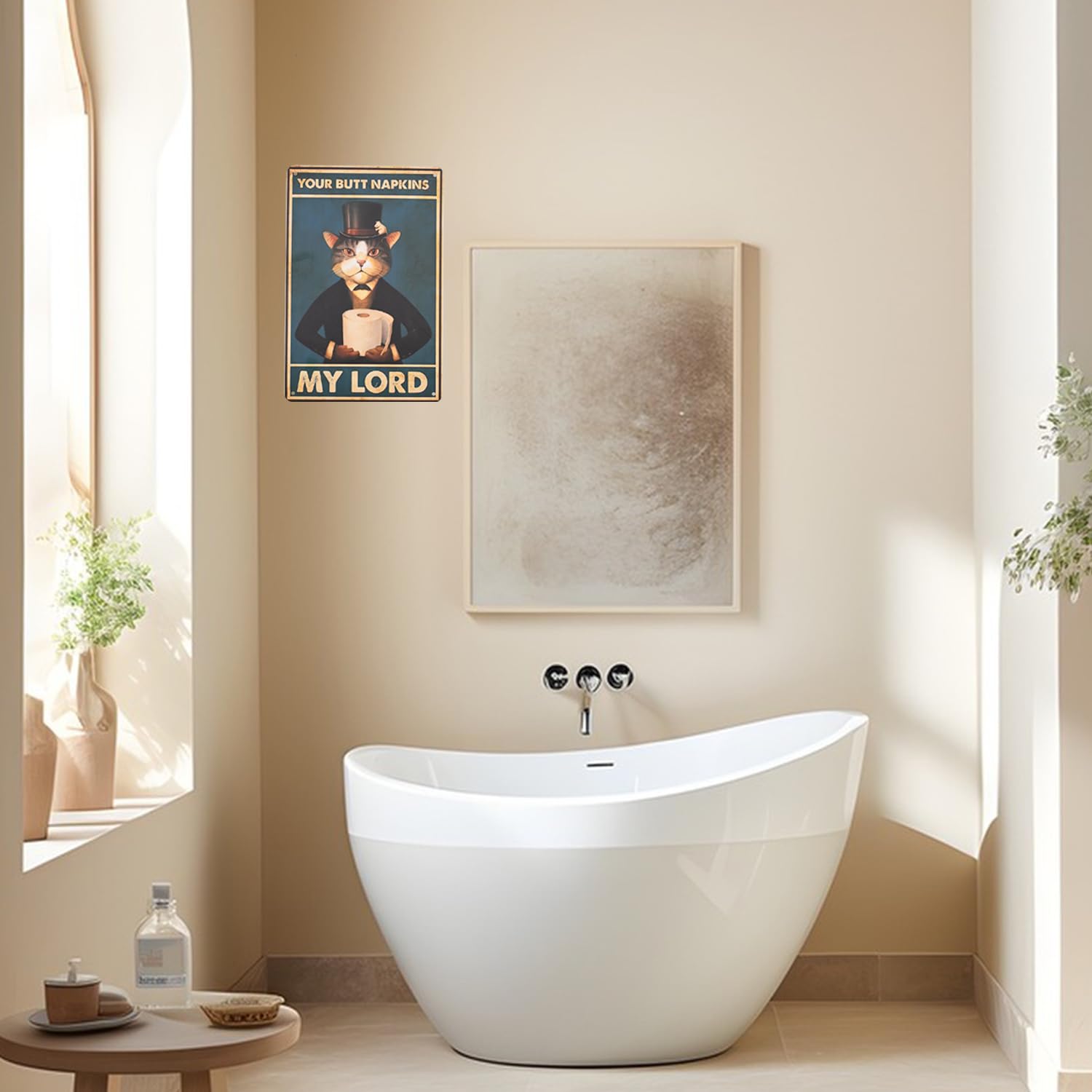 Funny Black Cat Posters, Vintage Wall Art Home Decor, Bathroom Metal Tin Sign - Image 6