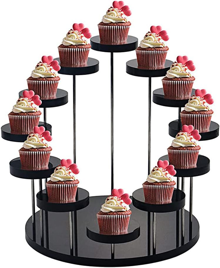 12 Tier Acrylic Display Stand, Multi-layer round jewelry display table - Image 4