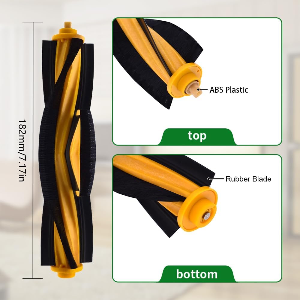 Main Brush Rollers Replacement Compatible with Ecovacs Deebot OZMO 920, 950, T5 - Image 3
