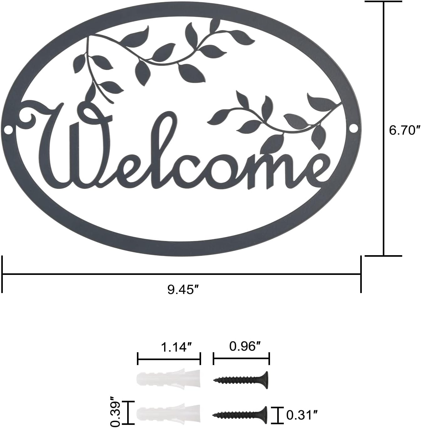 Metal Welcome Sign for Front Door - Black Wall Decor - Indoor Outdoor Home Decor - Image 6