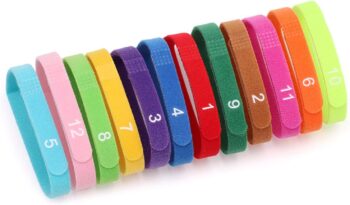 12 Pieces Newborn Puppy ID Collars with Numbers-Sized Adjustable Pet ID Collars