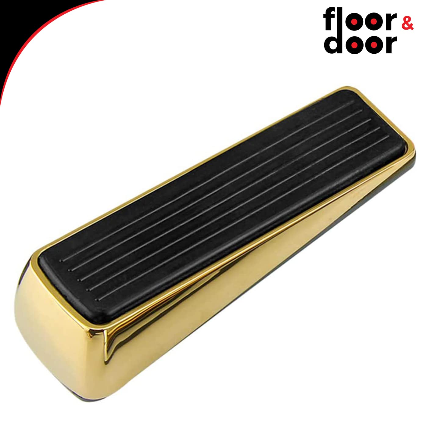 Golden Doorstop (Pack of 2) - Premium Quality Zinc Alloy - Durable Heavy Duty - Image 3