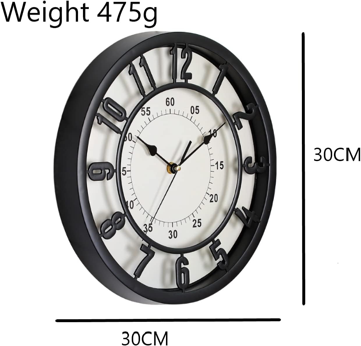 30cm Wall Clock - Quiet and no Ticking, Easy to Read, Suitable for Home, Office - Image 7