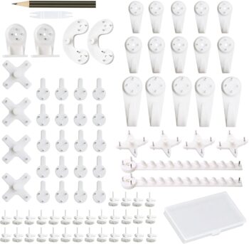 Concrete Wall Hooks, Picture Hanging Kit, No Damage Wall Picture Hanger