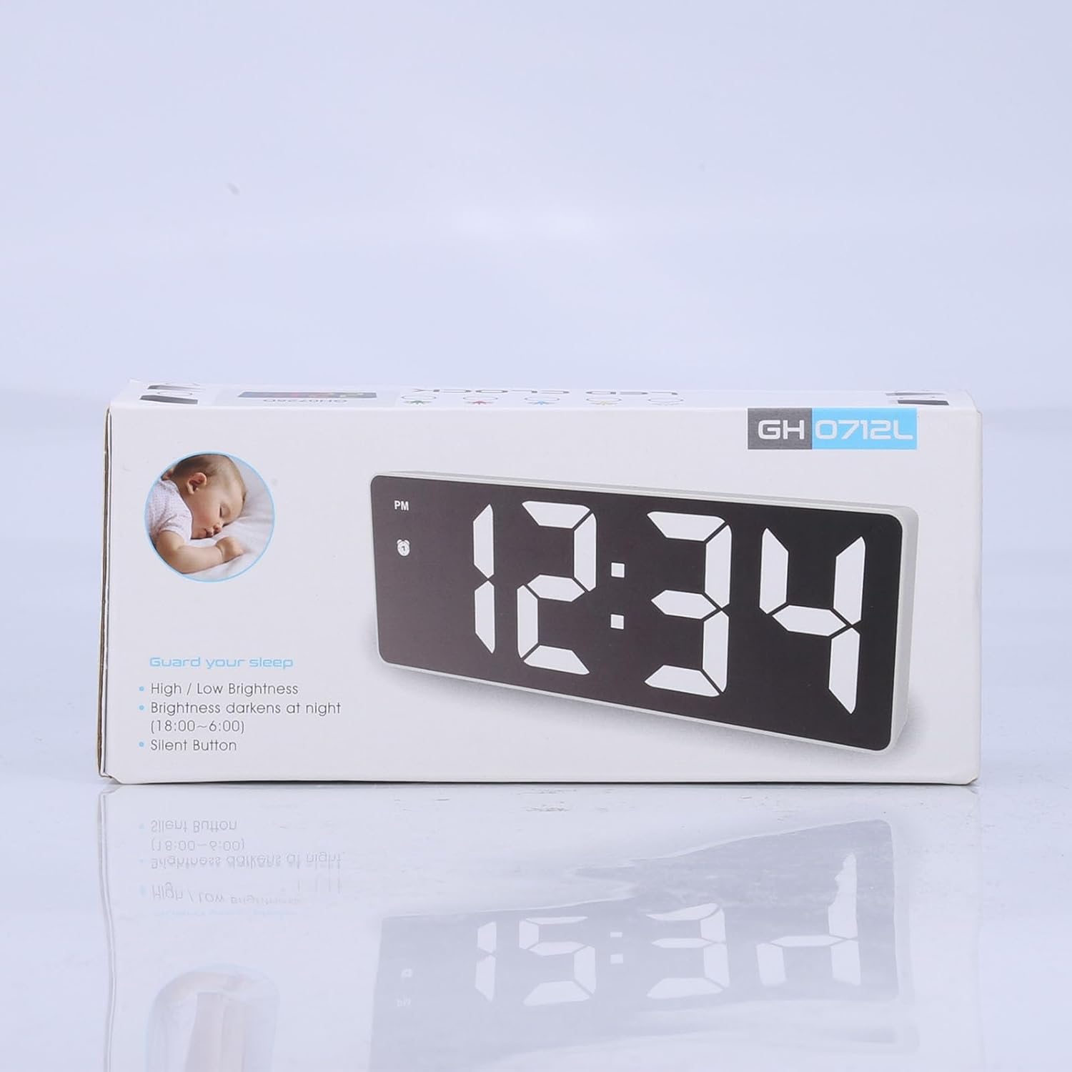 Digital Alarm Clock, Bedside Alarm Clock with Large LED Display, Non Ticking - Image 9