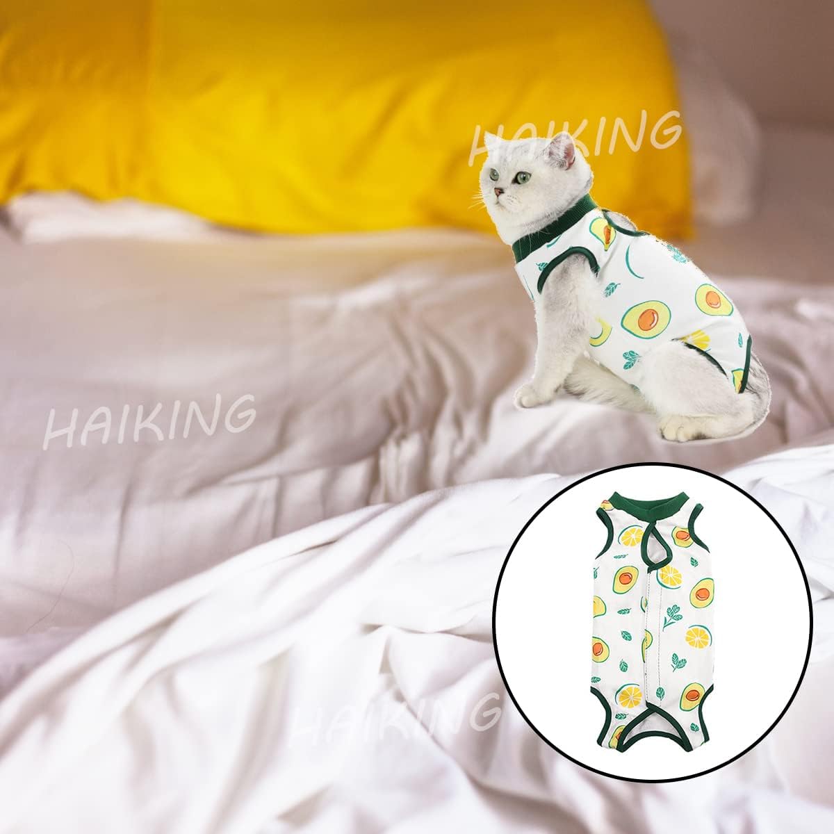 Cat Surgical Recovery Suit, Breathable Surgery Wear Kitty Clothes for Prevent - Image 3