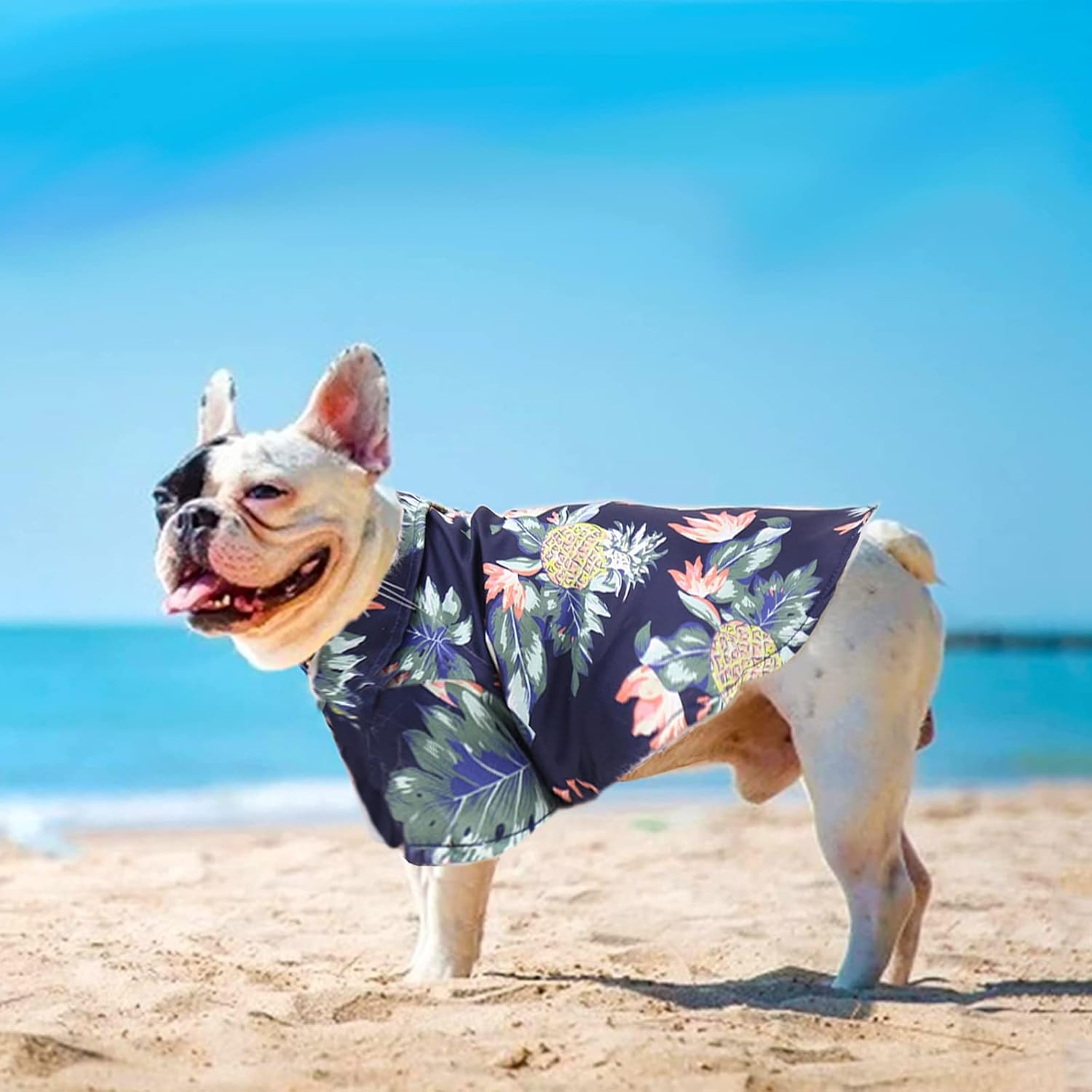 Pack of 4 Hawaiian Dog Shirt Summer Breathable Pet Clothes Dog Sweatshirts Cool - Image 5