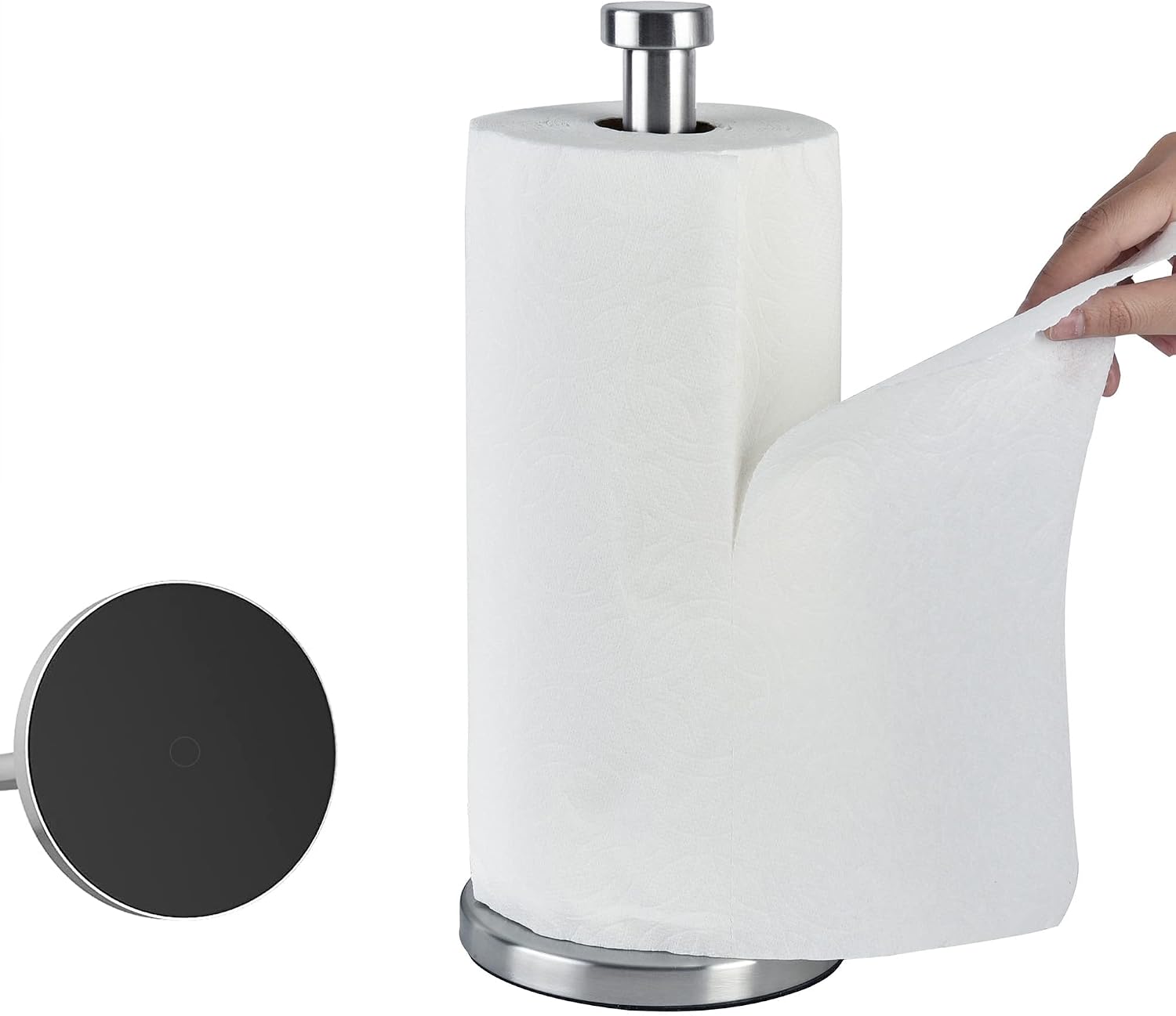 Paper Towel Holder Stand, Stainless Steel Kitchen Paper Towel Stand Holder