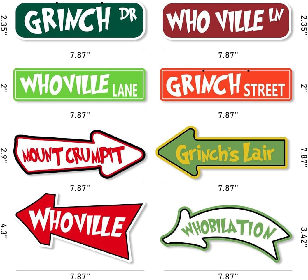 Christmas Tree Decorations, 16Pcs Grinch Christmas Ornament Paper Cards Hanging - Image 2