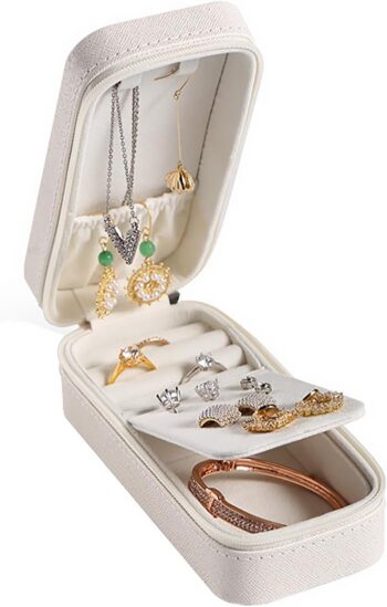 15x6.5x4.8CM Jewelry Ring Box Travel Jewelry Ring Case for Women Girls
