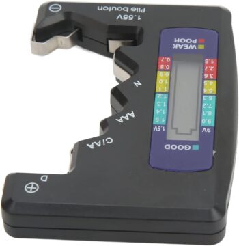 Universal Battery Tester, Professional ABS Digital Battery Capacity Meter AA AAA
