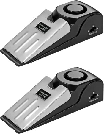 Door Stop Alarm, Door Stopper with 120DB Security Alarm, Floor Wedge Door Stop
