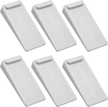 Rubber Door Stoppers 6 Pack, Heavy Duty No-Slip Adjustable Height and Stackable