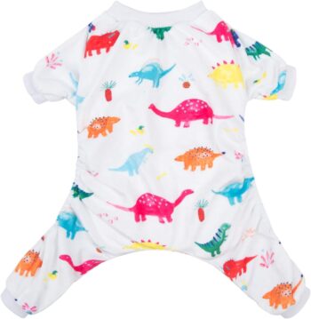 Dinosaur Dog Pajamas Soft Polyester Onesie for Pets, Dog Jumpsuit Puppy Clothes