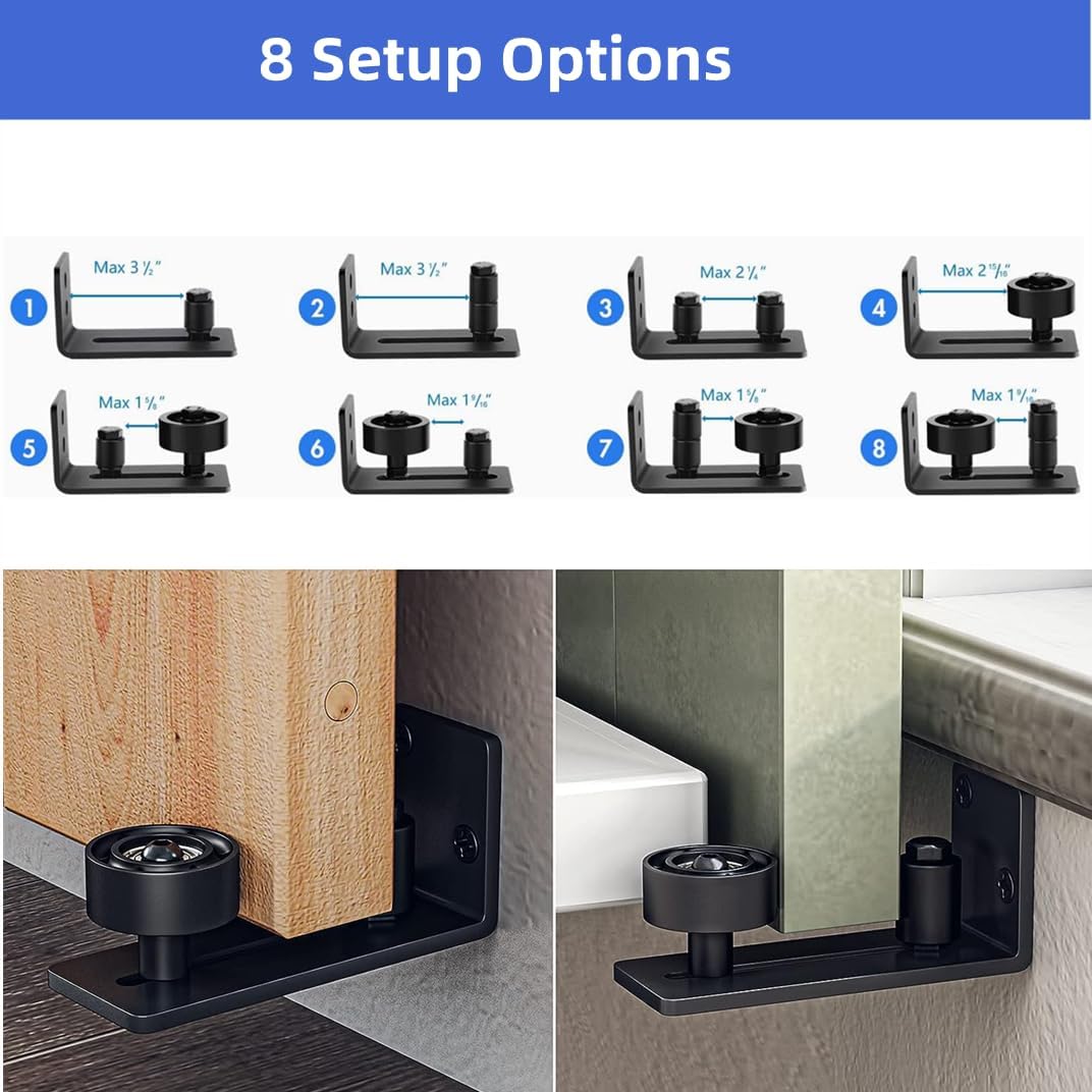 Adjustable Floor Guide for Sliding Barn Door, Wall Mount System - Image 3