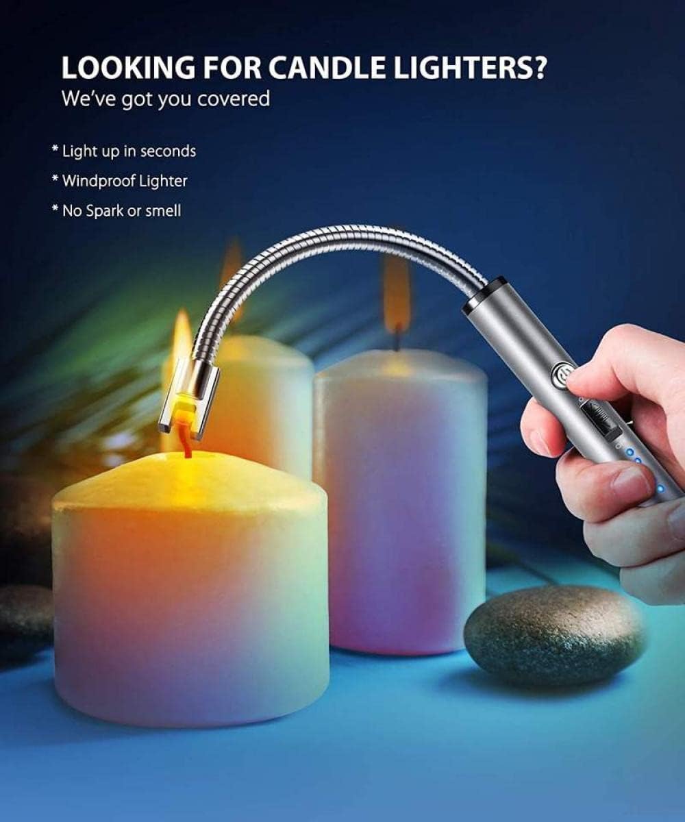 Rechargeable Electric Lighter, Upgraded Candle Lighter, Windproof Safety Switch - Image 7