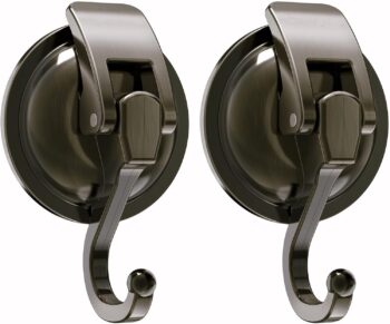 Heavy Duty Vacuum Suction Cup Hooks (2Pack) for Shower, Glass
