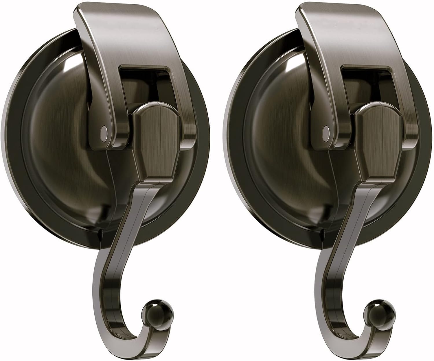 Heavy Duty Vacuum Suction Cup Hooks (2Pack) for Shower, Glass