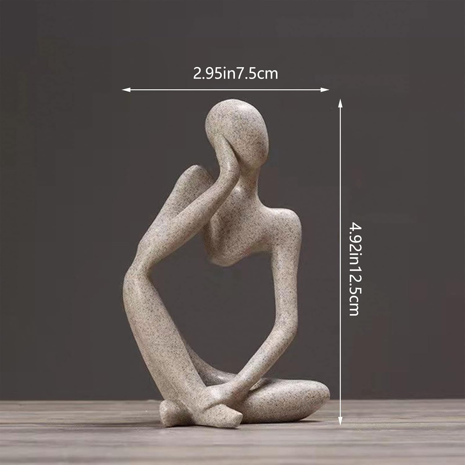 Thinker Statues and Sculptures, Sandstone Resin Thinker Statue Ornaments - Image 7