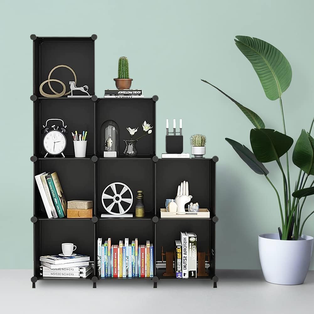 Cube Storage Organizer 9-Cube Closet Organizer with Hammer Cabinet Storage Black - Image 6
