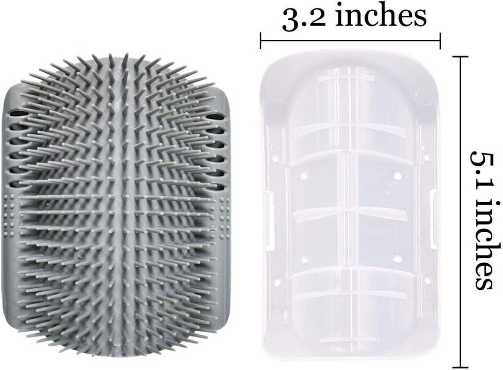 2 Pack Softer Cat Corner Self Groomer with Catnip Wall Corner Massage Comb - Image 4