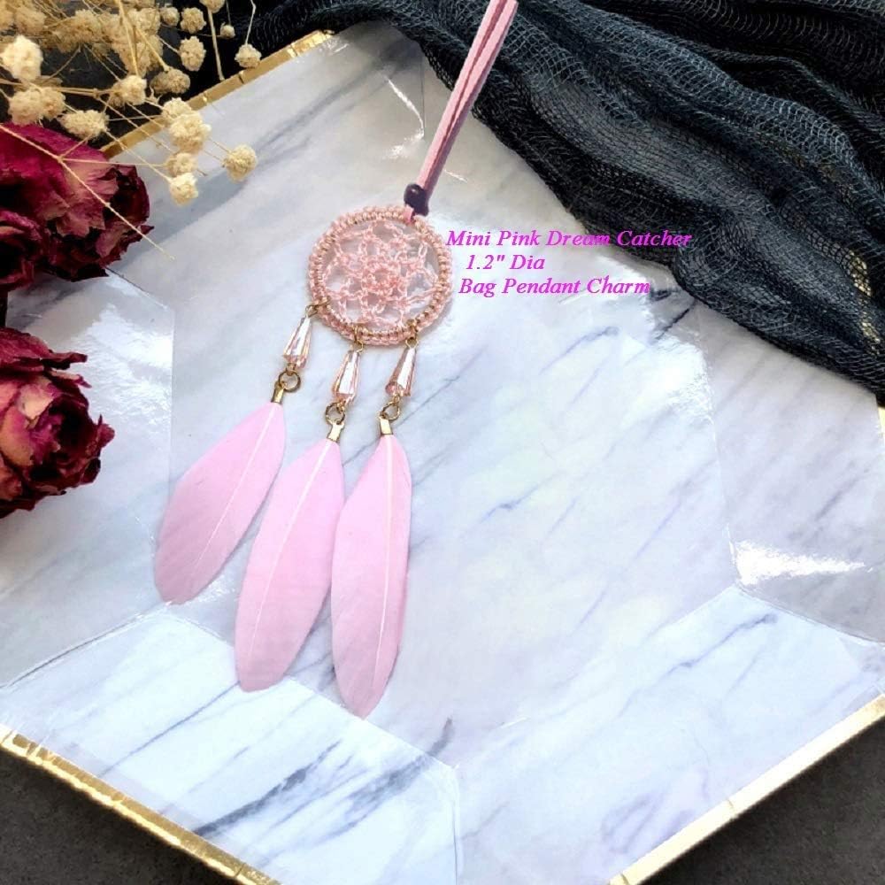 Dream Catcher for Girls Kids Blue Black Brown Feather Handmade Dream Catchers - Image 2