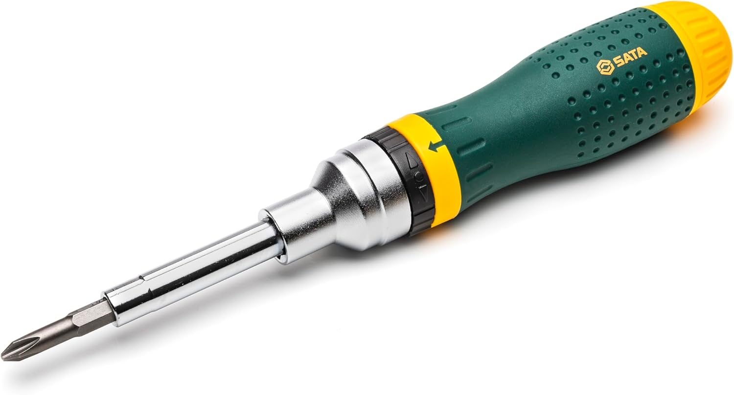 19-in-1 Multipurpose Ratcheting Screwdriver Set with 8 Double-Sided Bits