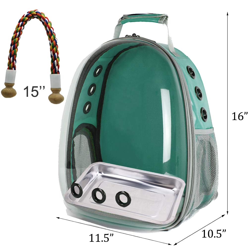 Bird Backpack Carrier Cage, Bird Travel Backpack with Stainless Steel Tray Bird - Image 2