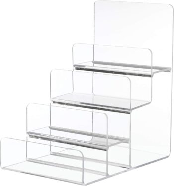 Membership Card Rack Purse Display Stand Acrylic Wallet Holder 4 Layers Purse