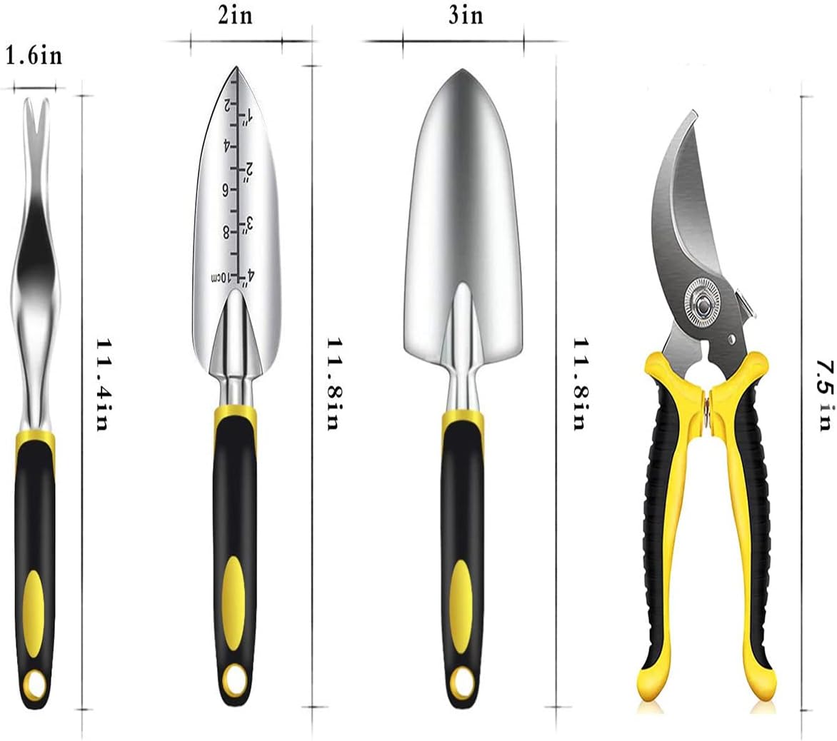 5PCS Garden Tool Set,Heavy Duty Gardening Kit Includes Garden Pruning - Image 2