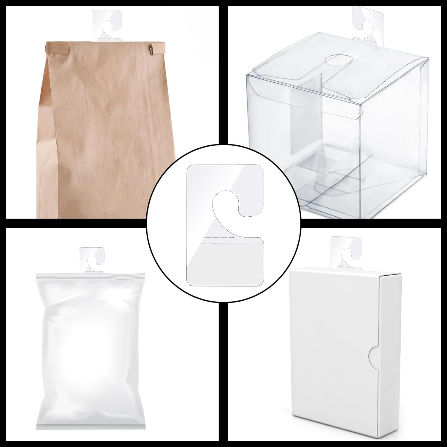 200 PCS Clear High-Adhesive Hang Tabs Hooks, Portable Mini Sticky Hanger Tabs - Image 5