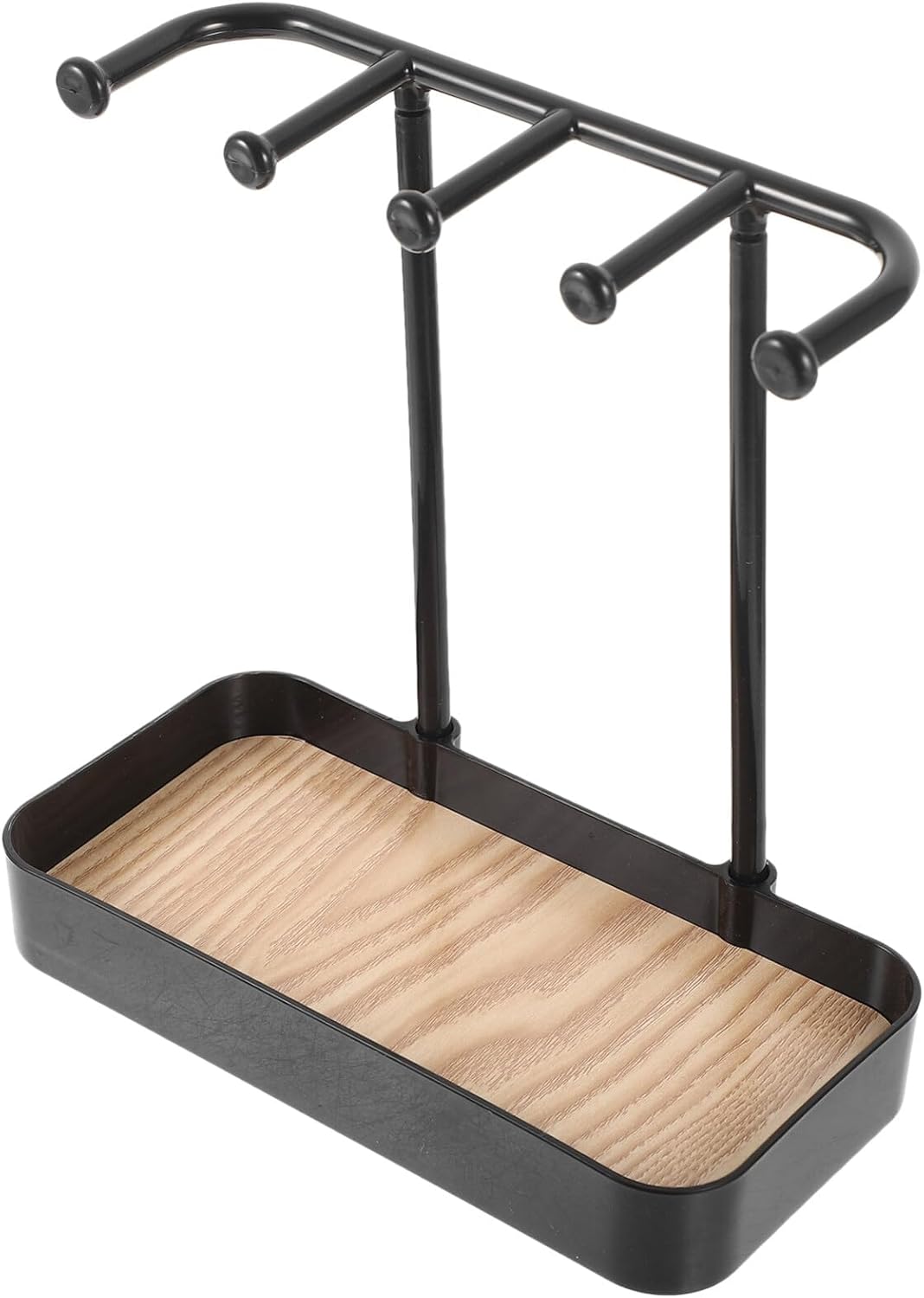 Hanging Organizer-5 Hooks Jewelry Organizer Stand, Box Display with Jewelry Tray - Image 9